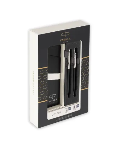 Zestaw upominkowy Pióro+Długopis Jotter czarny CT+Etui (KPLJOTTER7/1)