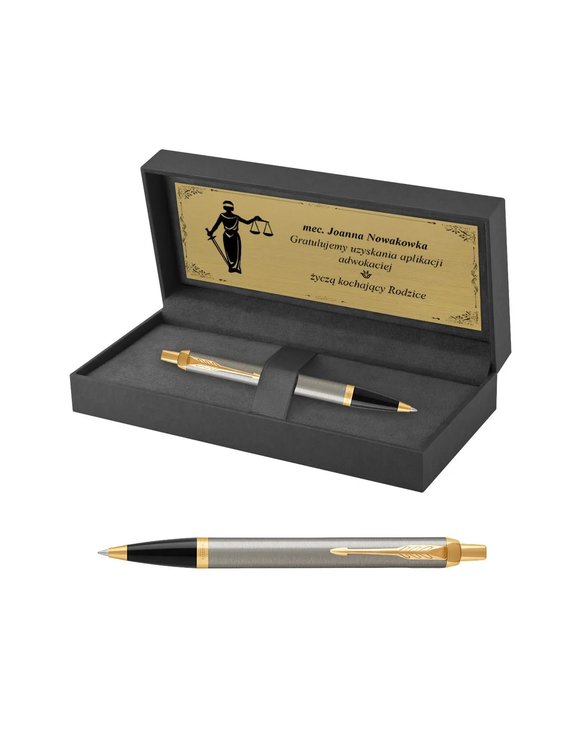 Długopis Parker IM Brushed Metal GT w Pudełku z Grawerem (1931670/13)