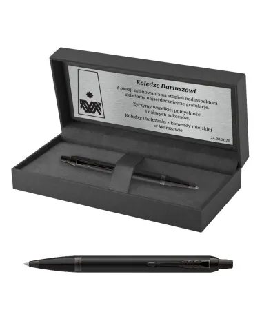 Długopis Parker IM Achromatic Czarny w pudełku z grawerem (2127618/4)