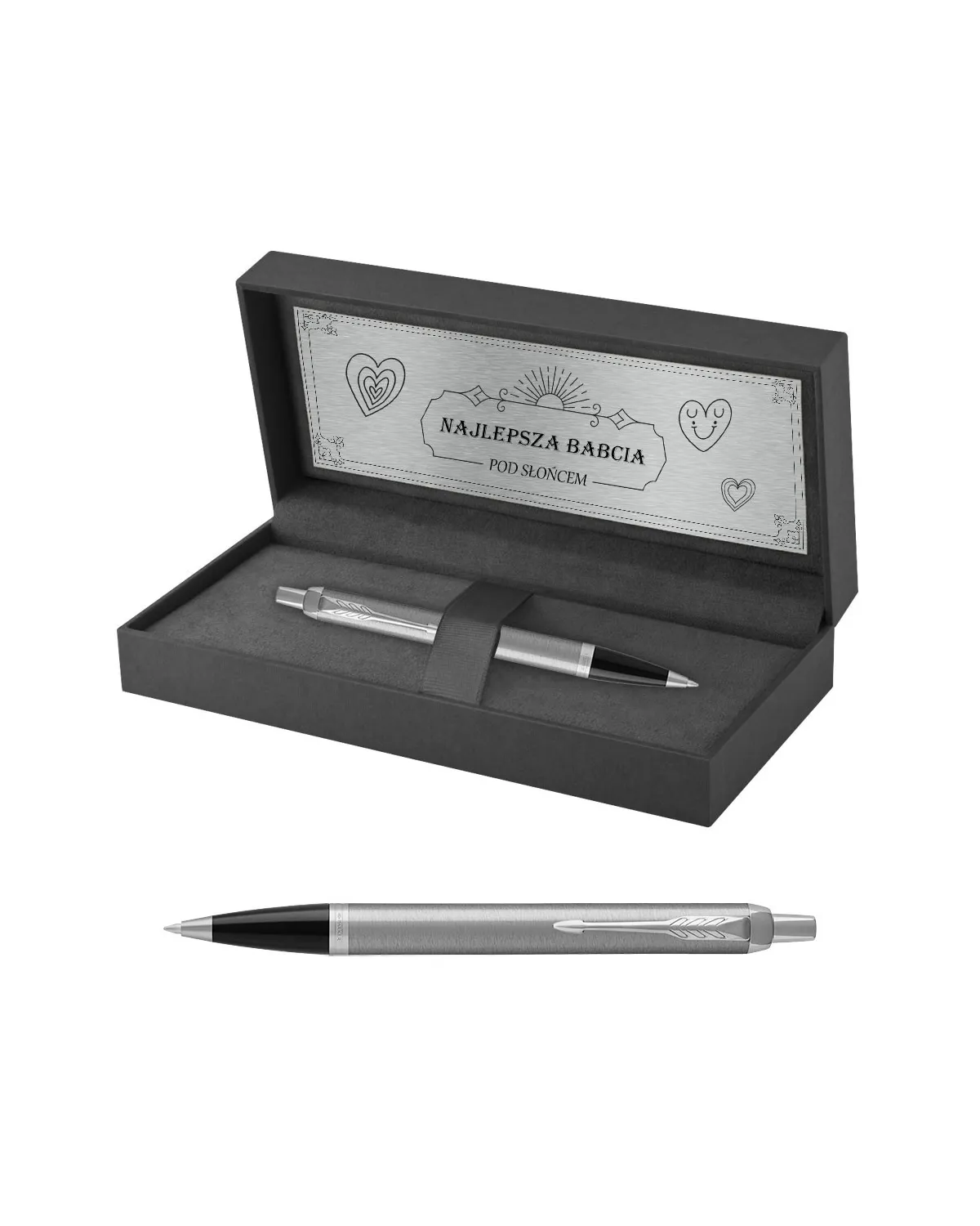 Długopis Parker IM Stainless Steel CT w Pudełku z Grawerem (2143631/20)