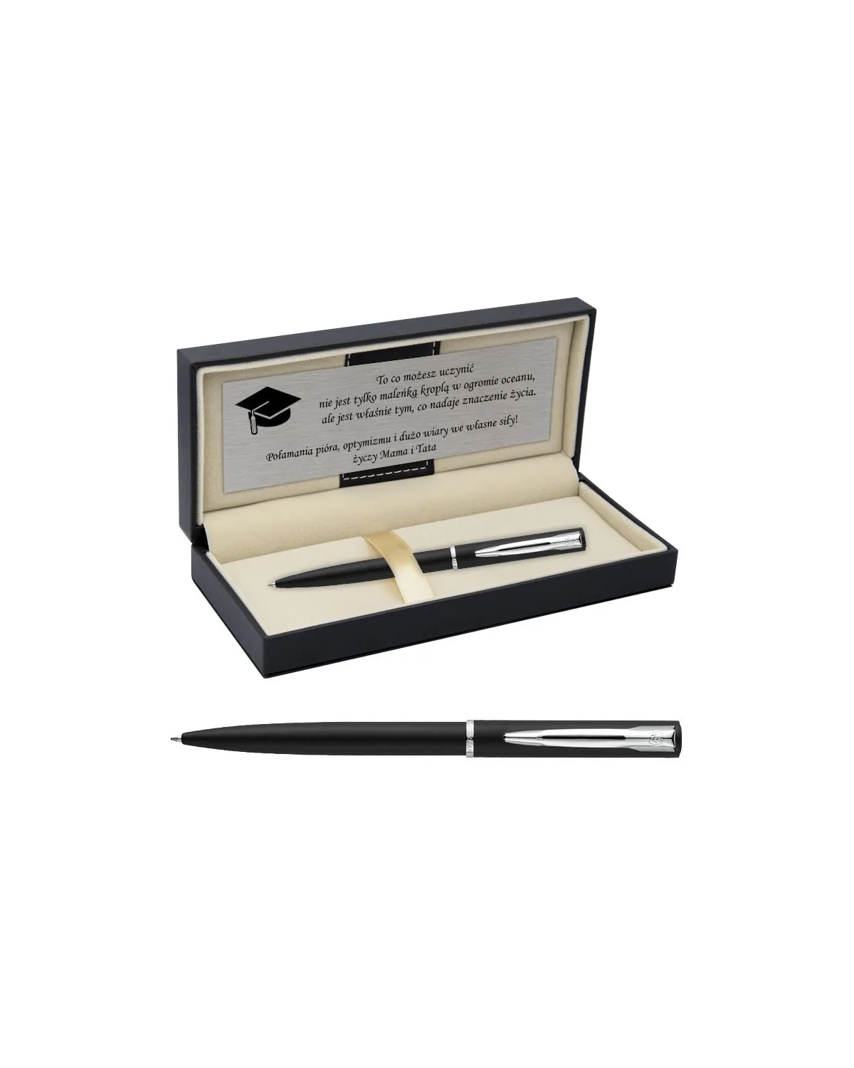 Zestaw Waterman Graduate czarny CT z grawerem