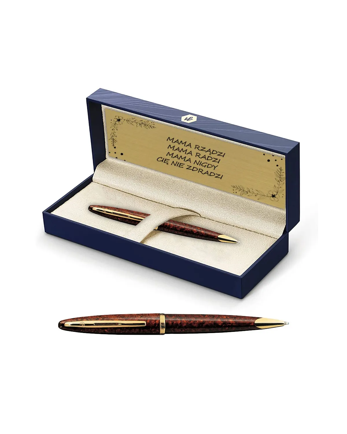 Długopis Waterman Carene bursztyn GT w Pudełku z Grawerem (S0700940/1)