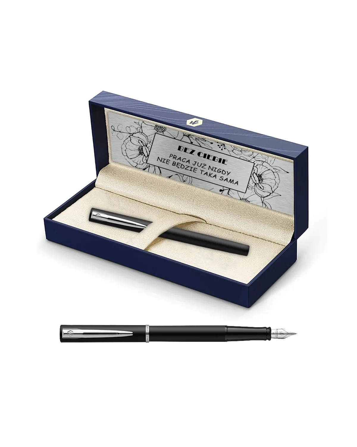 Pióro wieczne Waterman Allure czarne matowe CT w Pudełku z Grawerem (2068196/2)