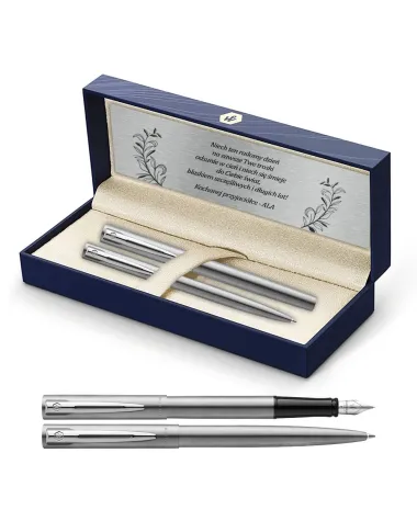 Długopis i Pióro Waterman Allure srebrny CT w Pudełku z Grawerem (S0174996/4)