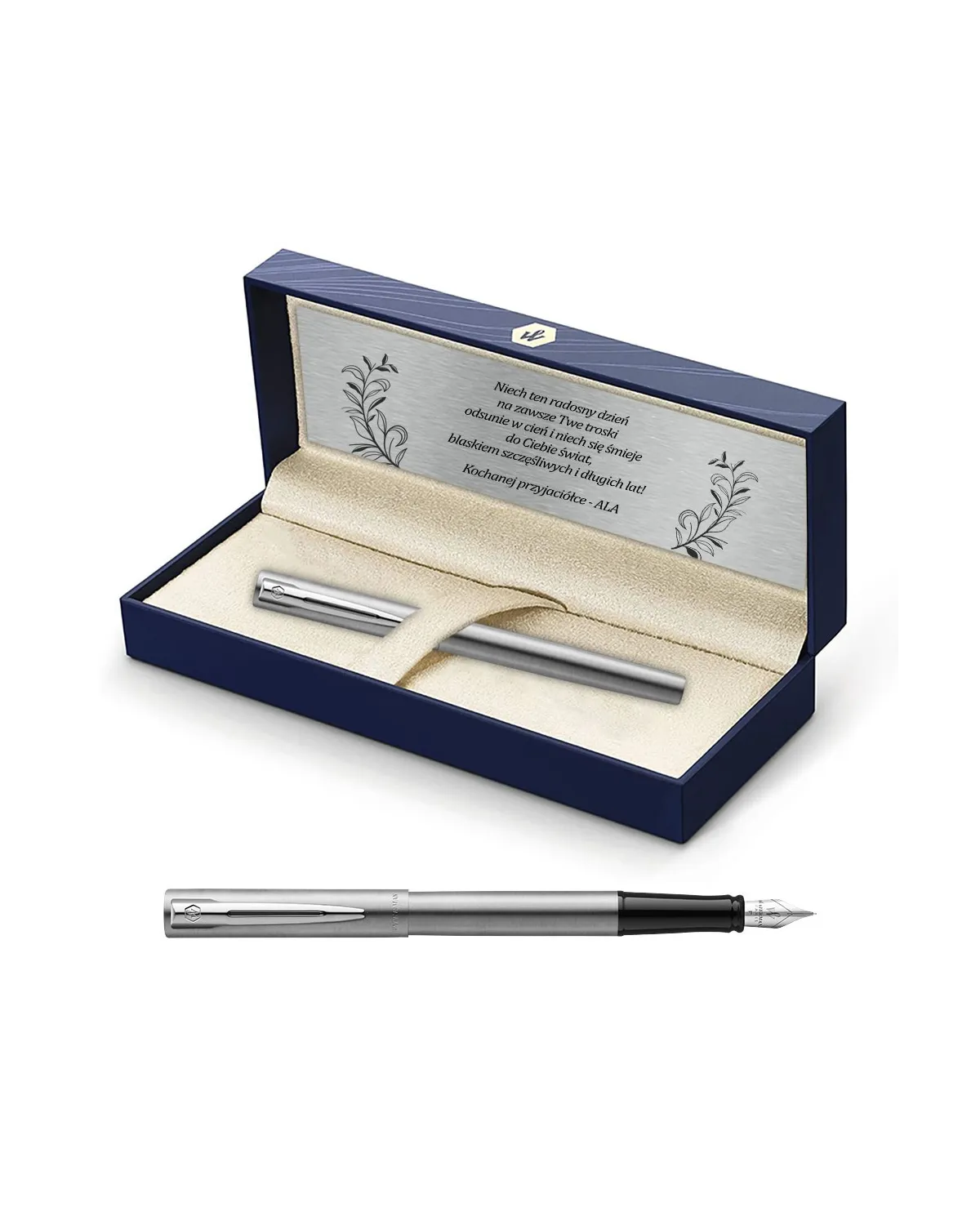 Pióro wieczne Waterman Allure stalowe CT w Pudełku z Grawerem (2085910/2) Pióro wieczne Waterman Allure stalowe CT w Pudełku z Grawerem (2085910/2)