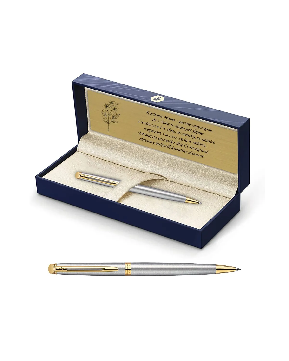 Długopis Waterman Hemisphere stalowy GT w Pudełku z Grawerem (S0920370/7)