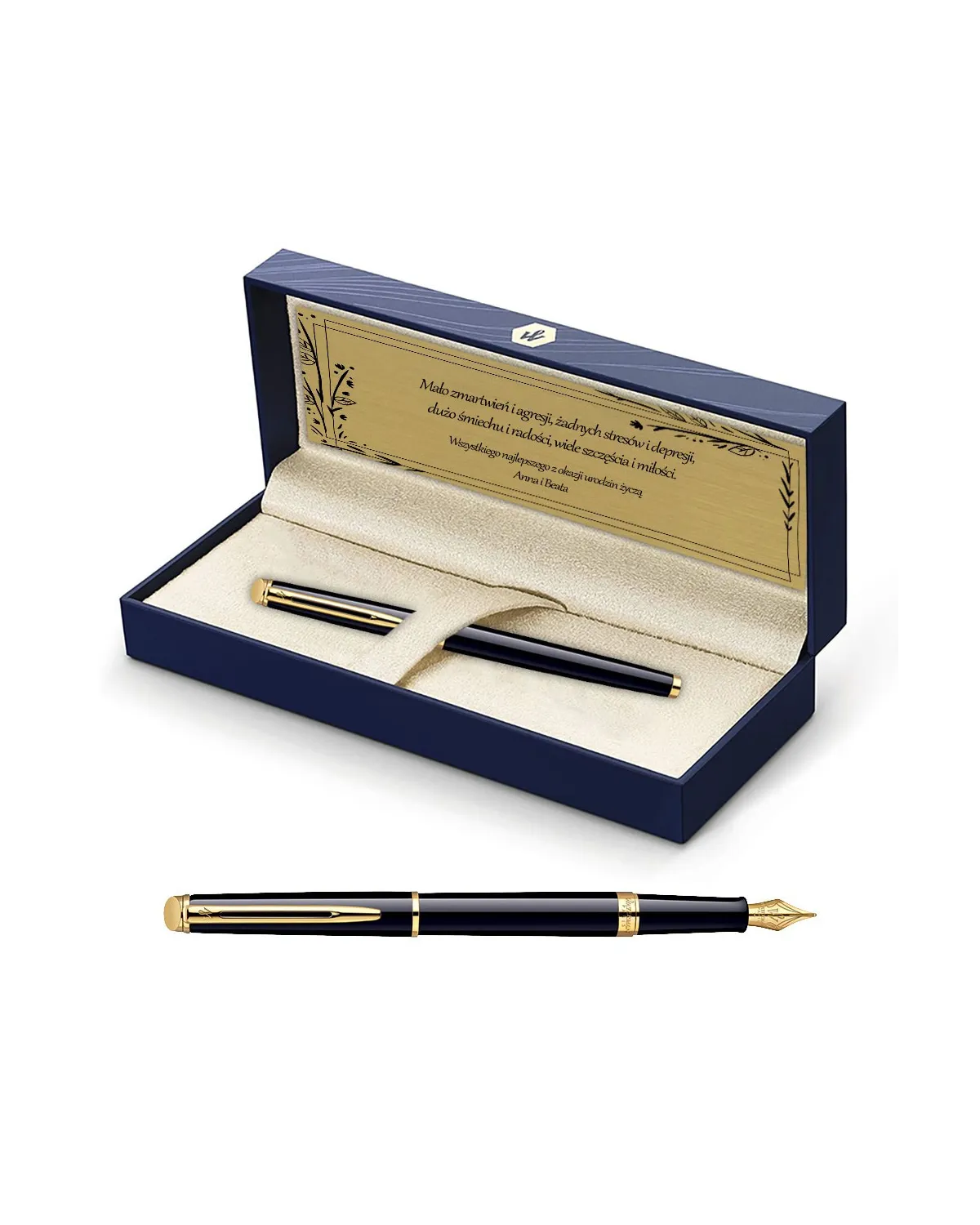 Pióro wieczne Waterman Hemisphere czarne GT w Pudełku z Grawerem (S0920610/3)