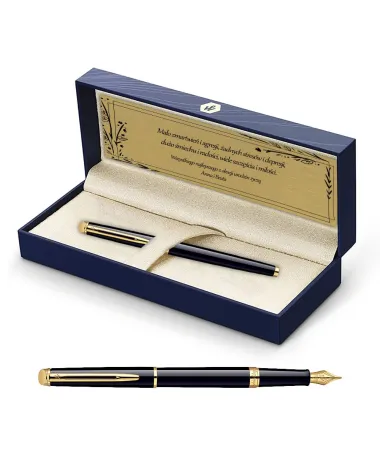 Pióro wieczne Waterman Hemisphere czarne GT w Pudełku z Grawerem (S0920610/3)