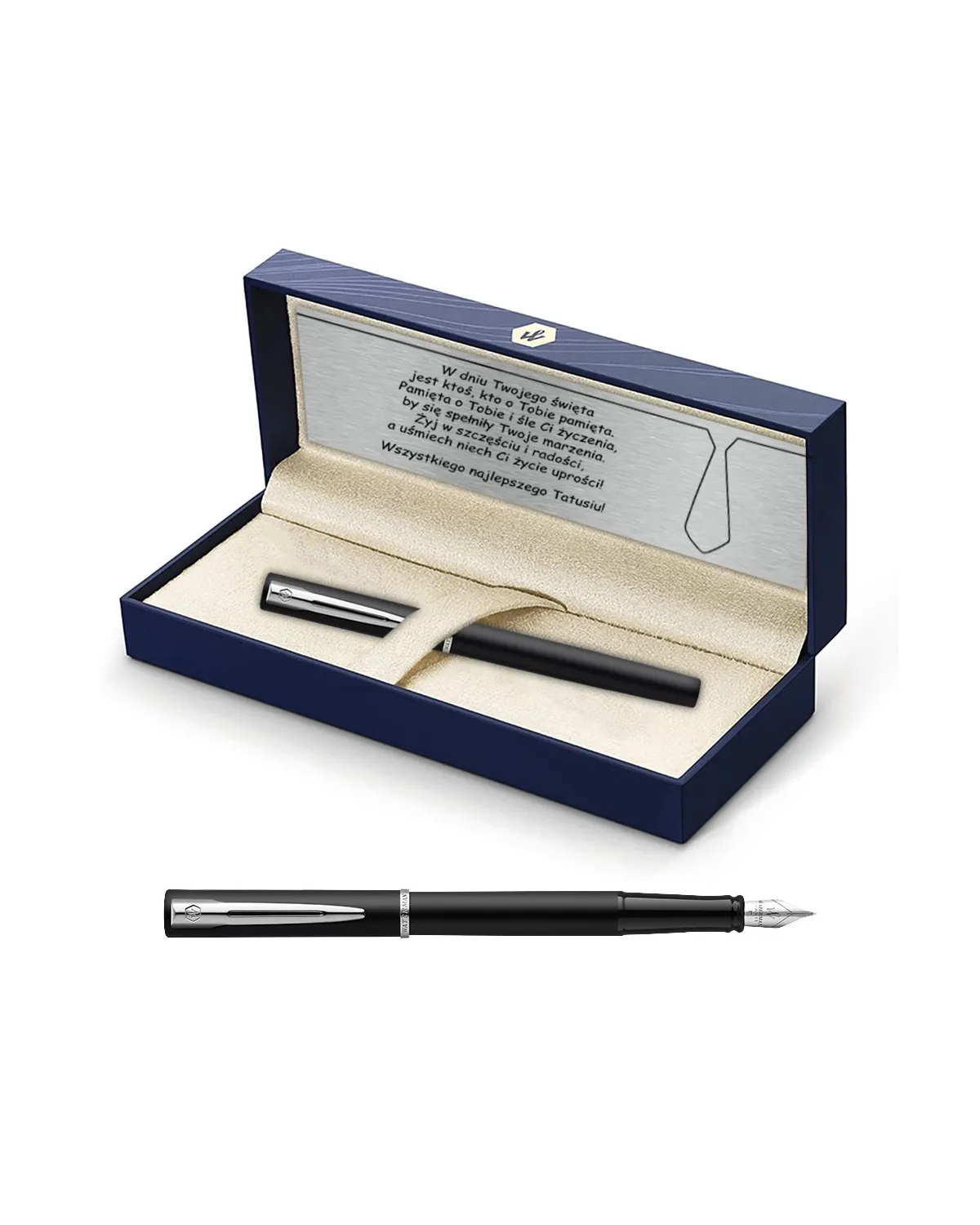 Pióro wieczne Waterman Allure czarne matowe CT w Pudełku z Grawerem (2068196/3) Pióro wieczne Waterman Allure czarne matowe CT w Pudełku z Grawerem (2068196/3)