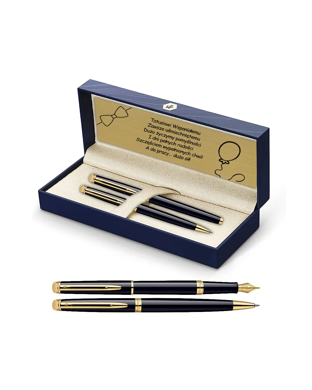 Długopis i Pióro Waterman Hemisphere czarny GT w Pudełku z Grawerem (S0920670/8) Długopis i Pióro Waterman Hemisphere czarny GT w Pudełku z Grawerem (S0920670/8)