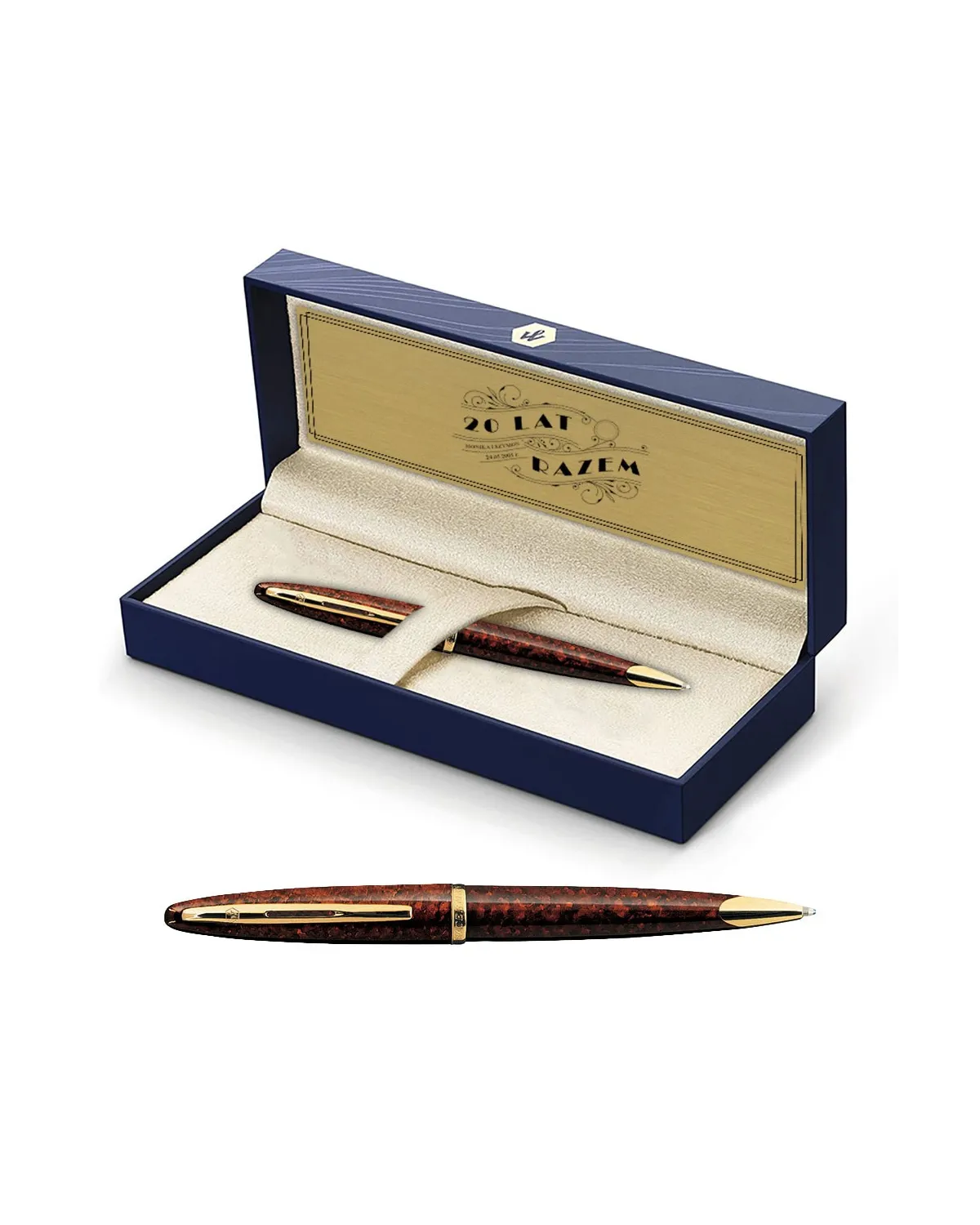 Długopis Waterman Carene bursztyn GT w Pudełku z Grawerem (S0700940/3)