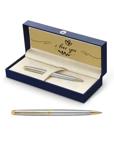 Długopis Waterman Hemisphere stalowy GT w Pudełku z Grawerem (S0920370/9)