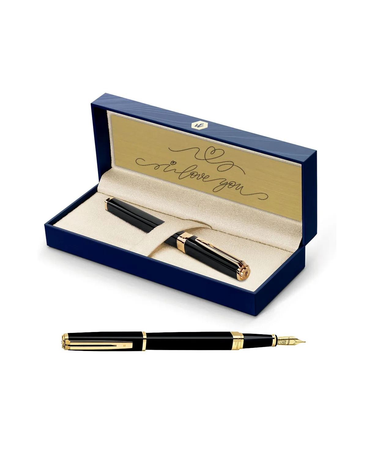 Pióro wieczne Waterman Exception Slim czarne GT w Pudełku z Grawerem (S0636930/1)