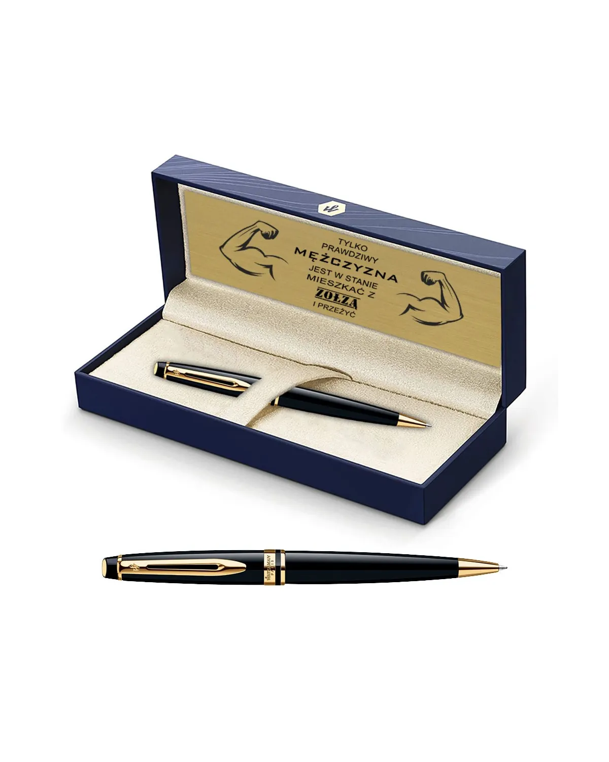 Długopis Waterman Expert czarny GT w Pudełku z Grawerem (S0951700/8)