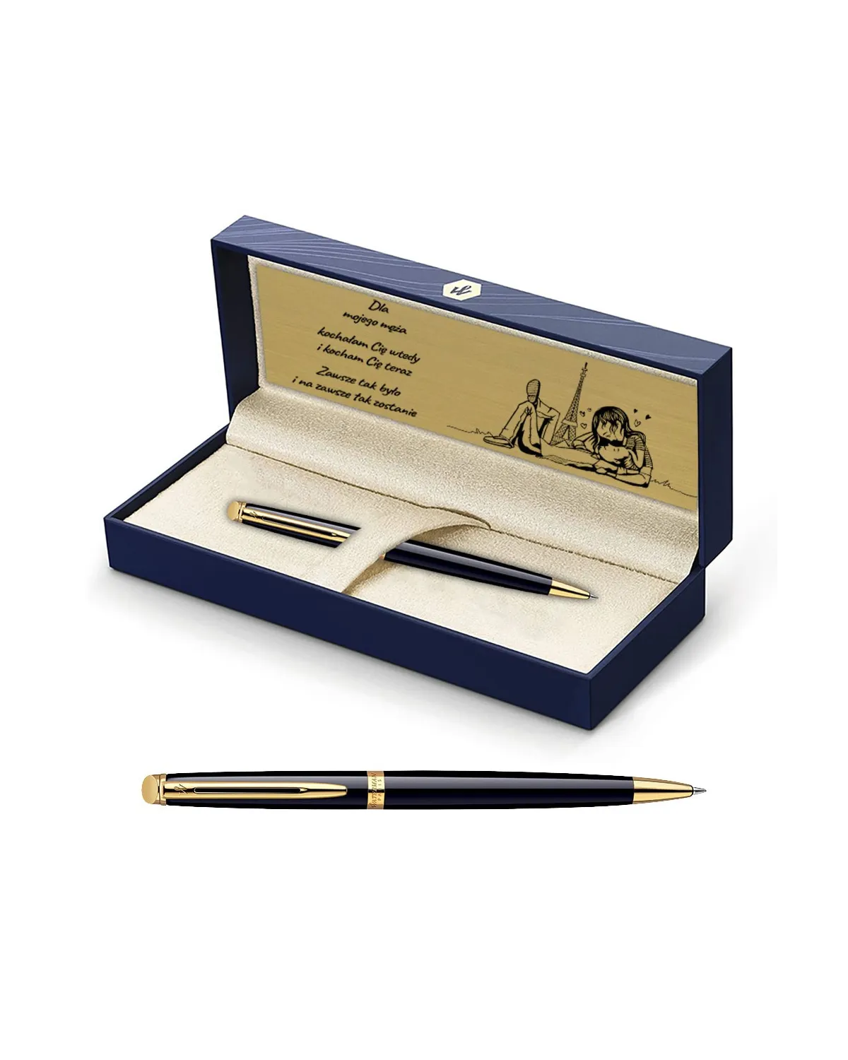 Długopis Waterman Hemisphere czarny GT w Pudełku z Grawerem (S0920670/9)