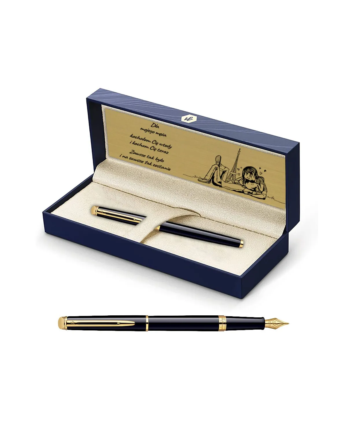 Pióro wieczne Waterman Hemisphere czarne GT w Pudełku z Grawerem (S0920610/5)