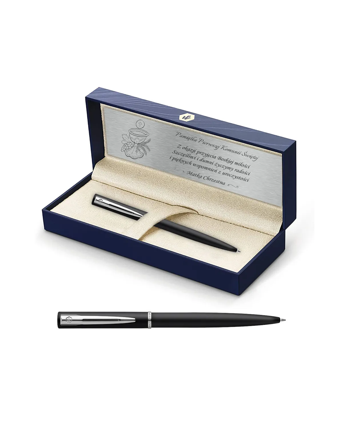 Długopis Waterman Allure czarny matowy CT w Pudełku z Grawerem (2068192/10)