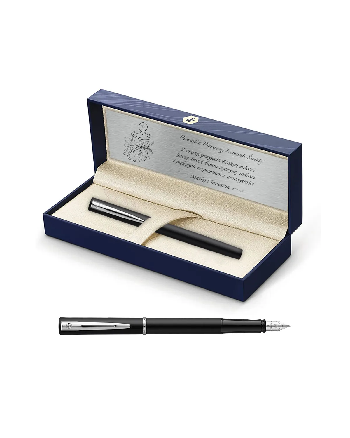 Pióro wieczne Waterman Allure czarne matowe CT w Pudełku z Grawerem (2068196/5)