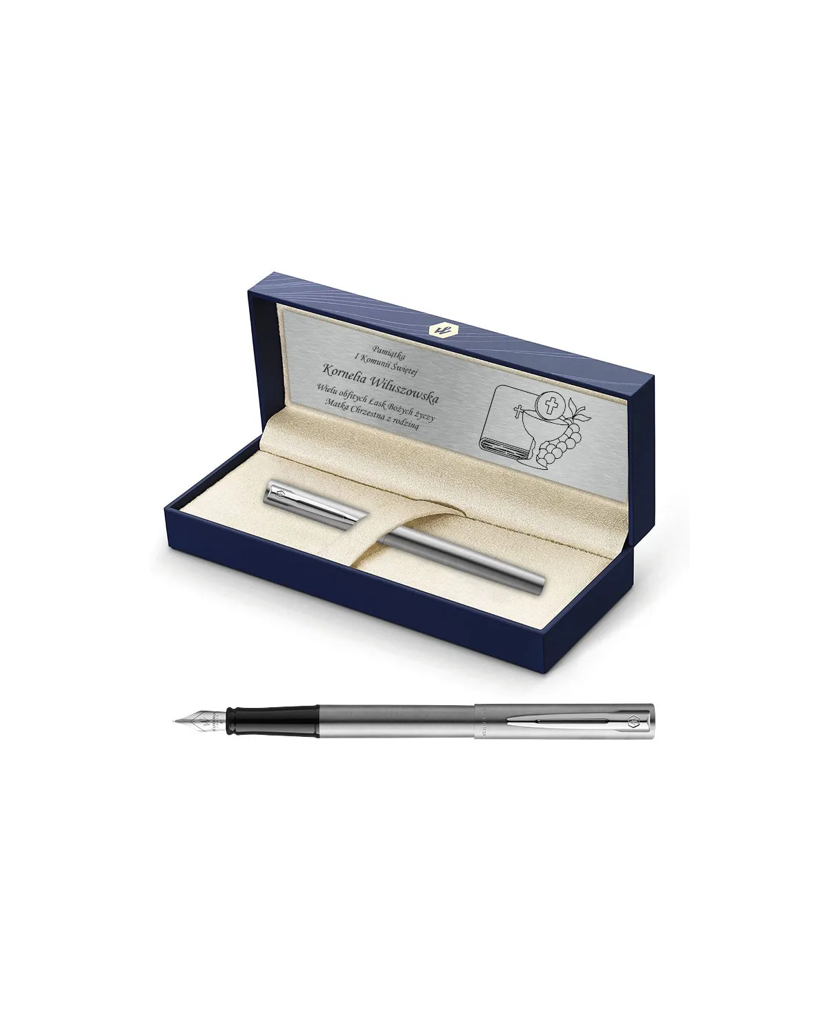Pióro wieczne Waterman Allure stalowe CT w Pudełku z Grawerem (2085910/3)