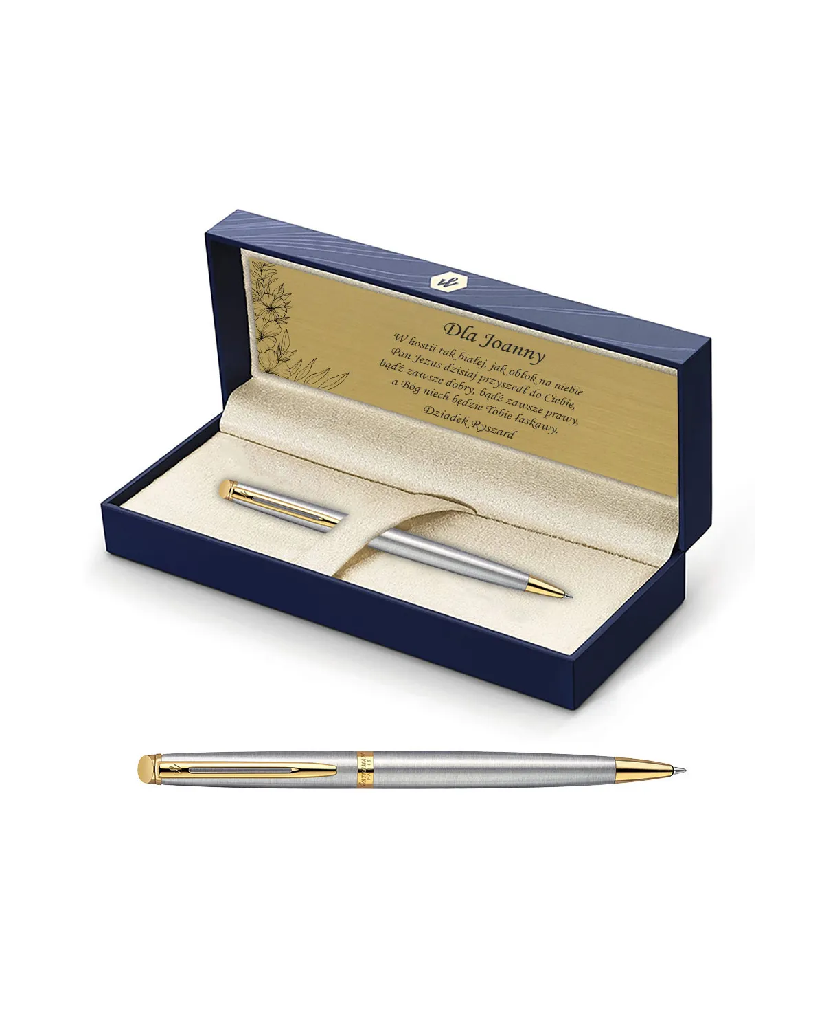Długopis Waterman Hemisphere stalowy GT w Pudełku z Grawerem (S0920370/15)