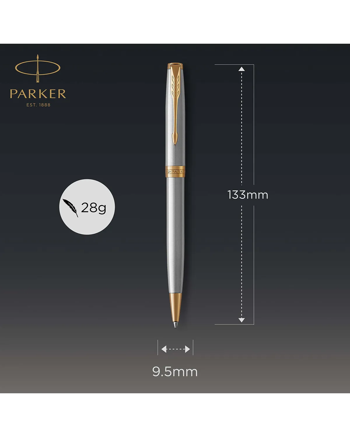 Długopis Parker Sonnet Stalowy GT (1931507)