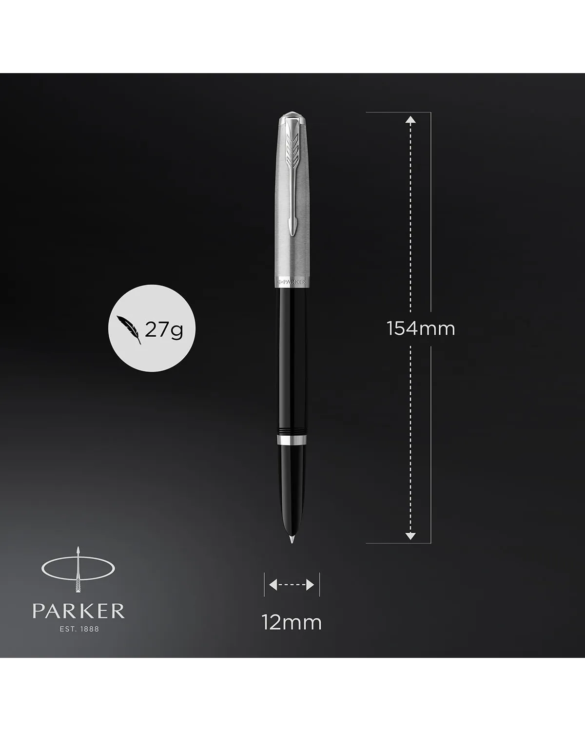 Pióro wieczne Parker 51 czarne CT (2123491)