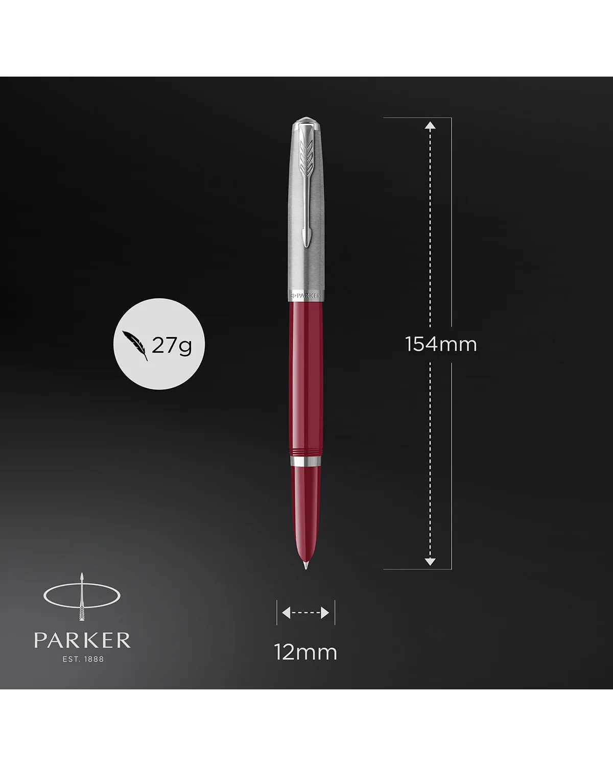 Pióro wieczne Parker 51 czerwone CT (2123496)