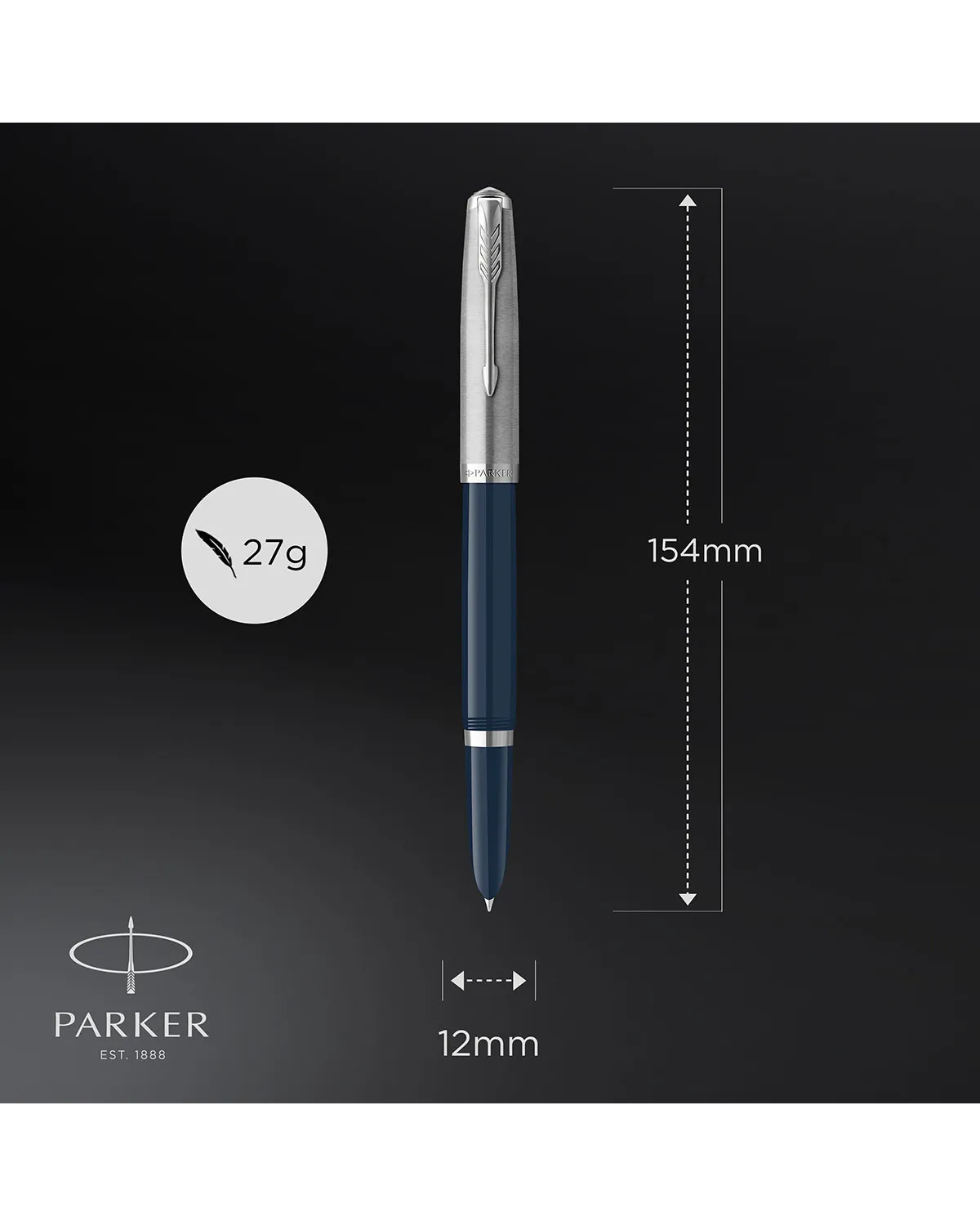 Pióro wieczne Parker 51 midnight blue CT (2123501)