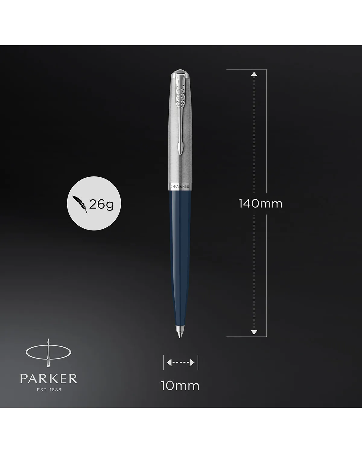 Długopis Parker 51 midnight blue CT (2123503) Długopis Parker 51 midnight blue CT (2123503)