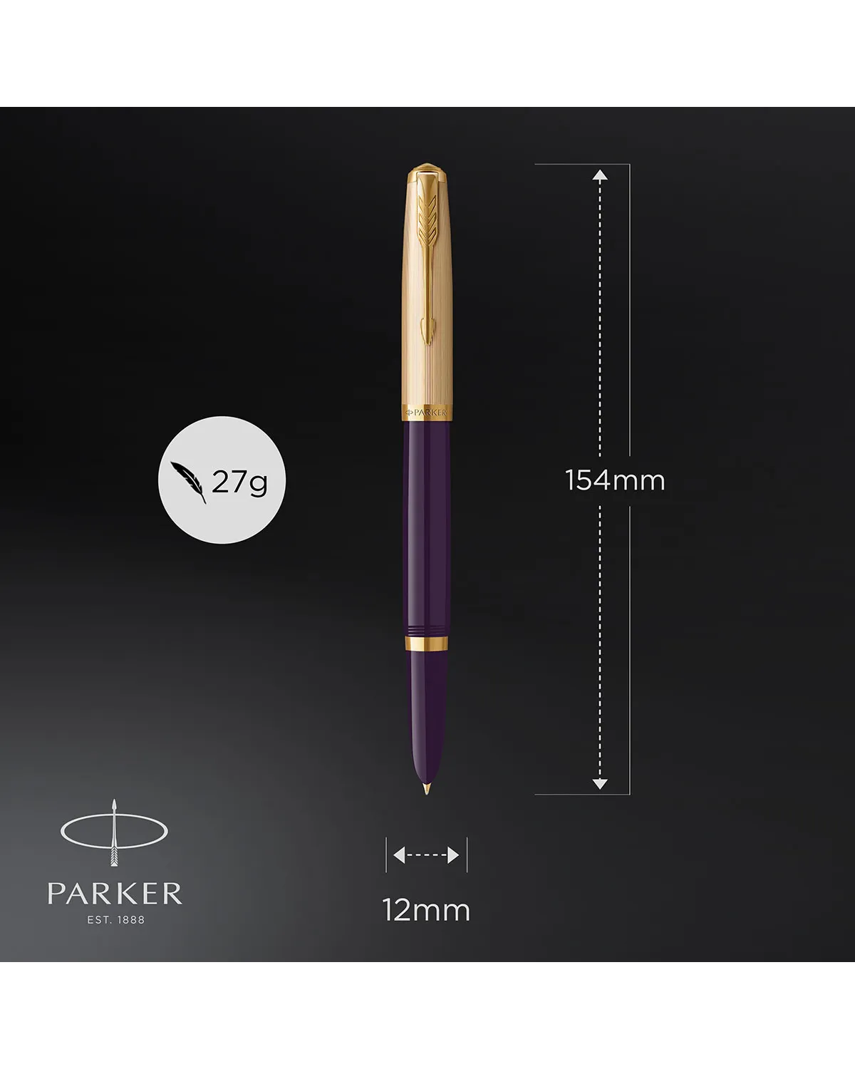 Pióro wieczne Parker 51 Deluxe Plum GT (2123516)