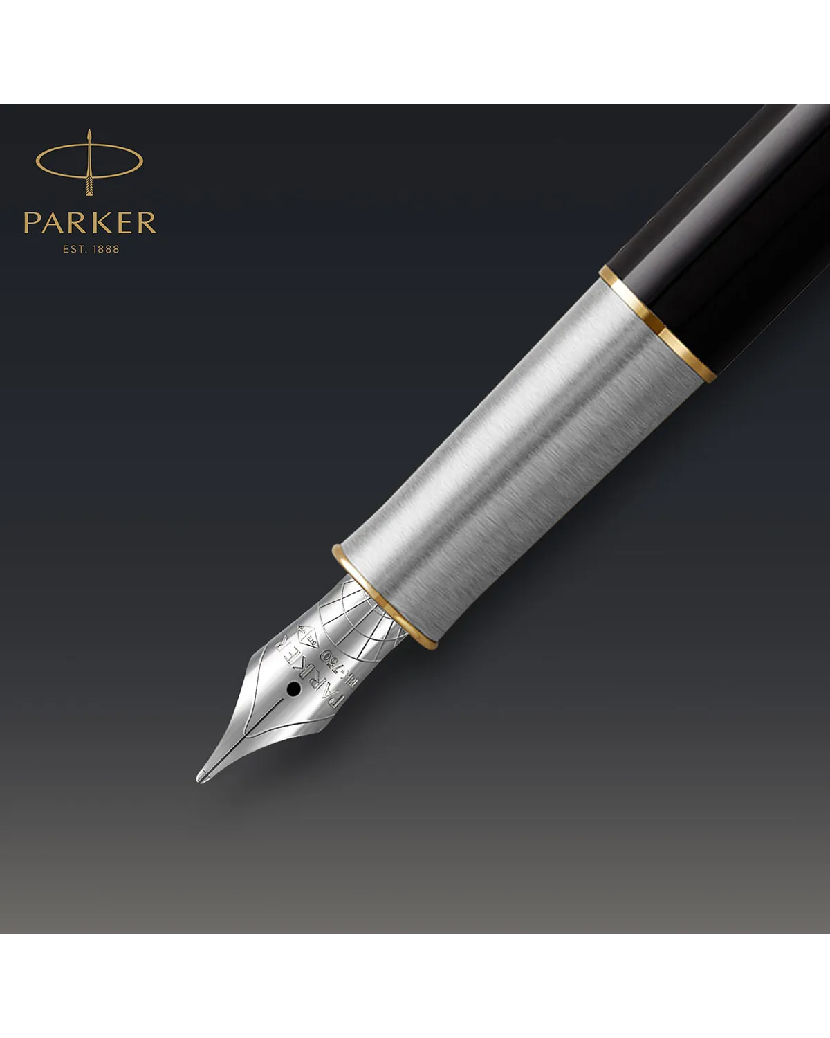 Pióro wieczne Parker Sonnet Metal & Black GT 18k. (2119784)