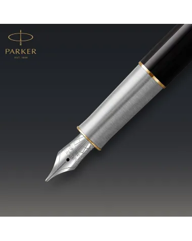 Pióro wieczne Parker Sonnet Metal & Black GT 18k. (2119784)