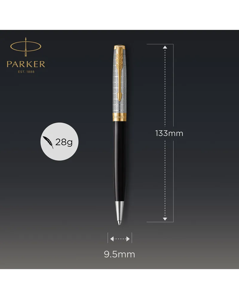 Długopis Parker Sonnet Metal & Black GT (2119787)
