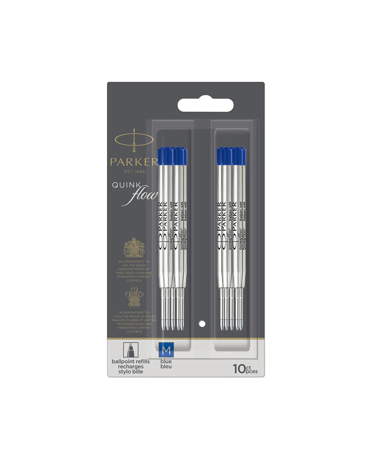 Wkład do długopisu Parker Niebieski "M" 10szt (2119154)