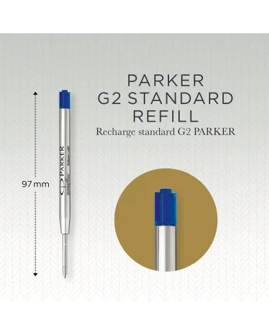 Wkład do długopisu Parker Niebieski "M" 10szt (2119154)