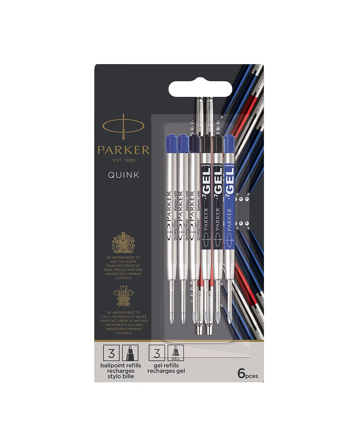 Komplet wkładów do długopisu Parker 6szt (2032738)