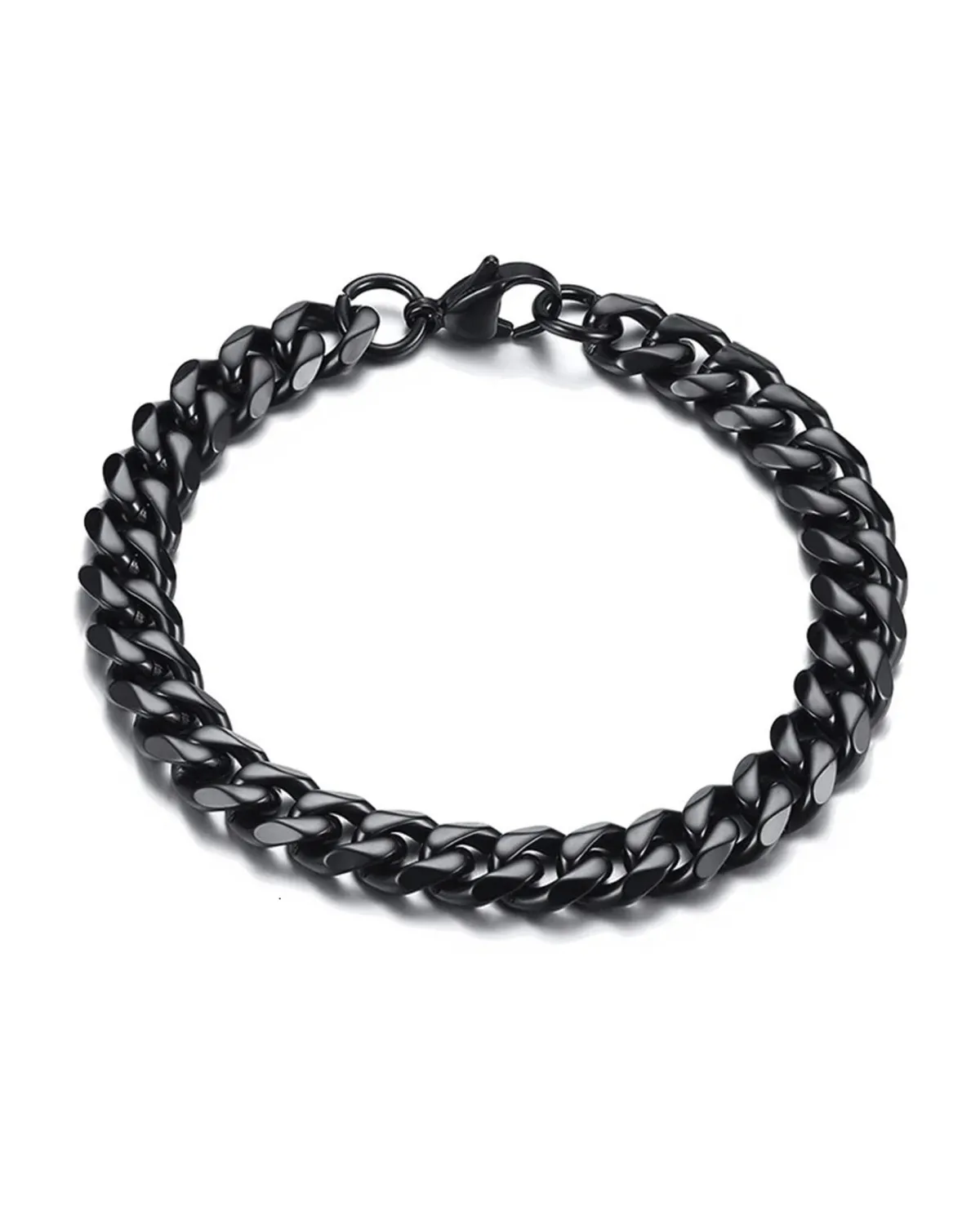 Bransoleta stalowa czarna 10mm (BM006)