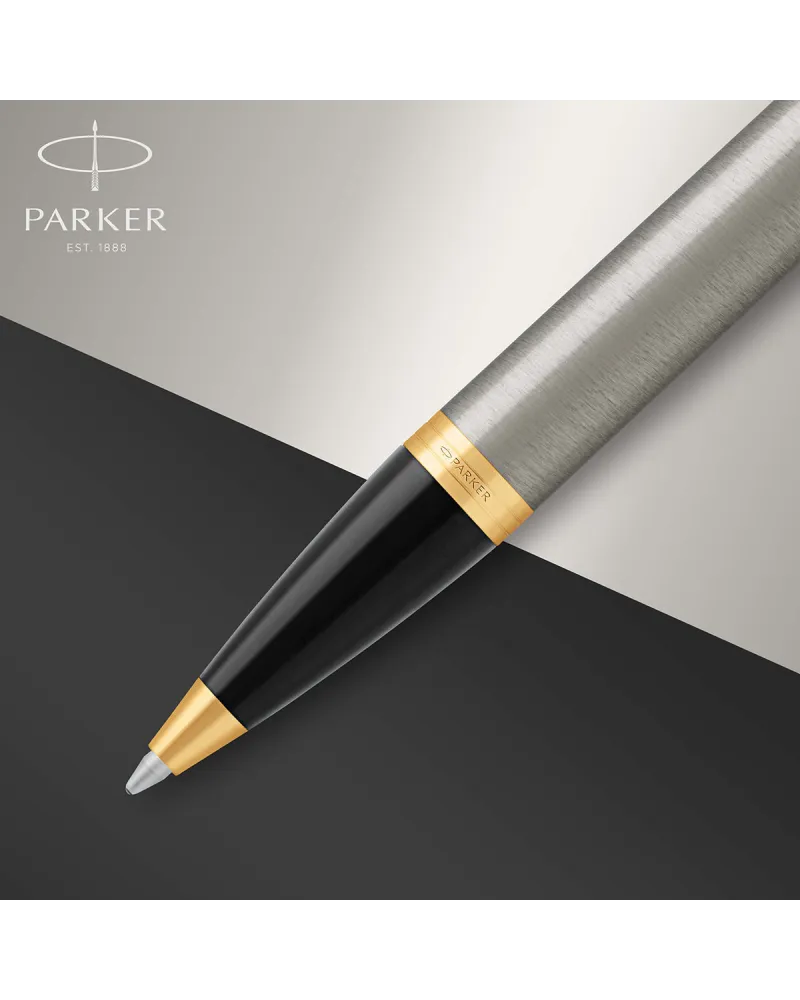 Zestaw Prezentowy Długopis + Pióro Parker IM Brushed Metal GT + Naszyjnik (1931670/18)