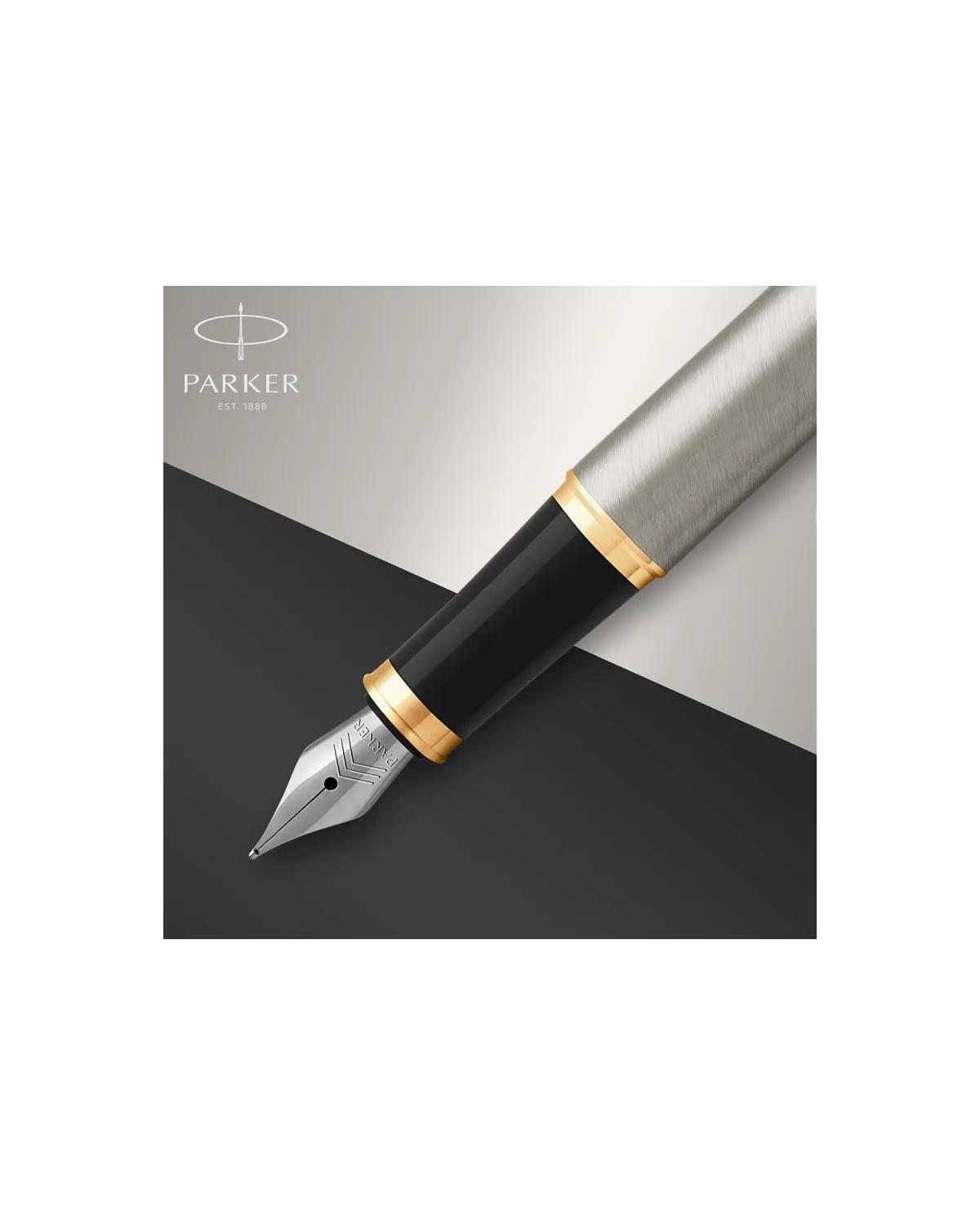 Zestaw Prezentowy Długopis + Pióro Parker IM Brushed Metal GT + Naszyjnik (1931670/18)