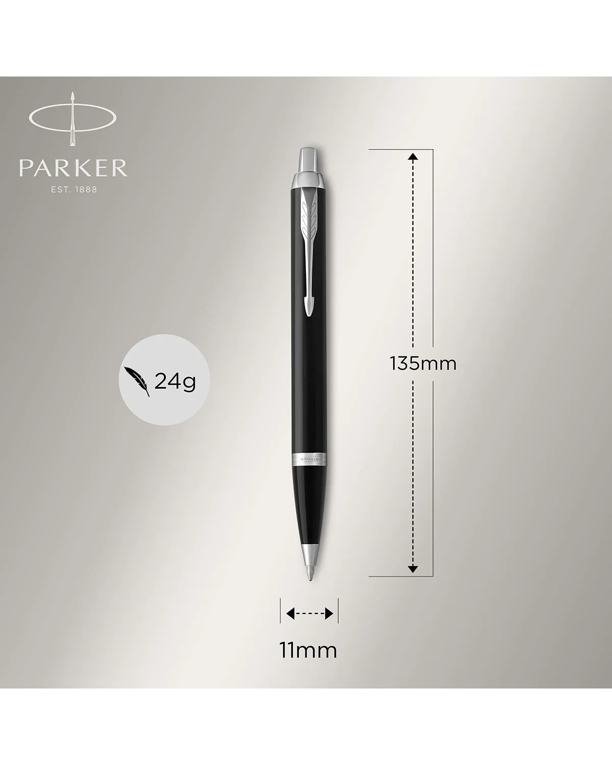 Zestaw Prezentowy Długopis + Pióro Parker IM Czarny CT + Naszyjnik Funny(1931665/11)