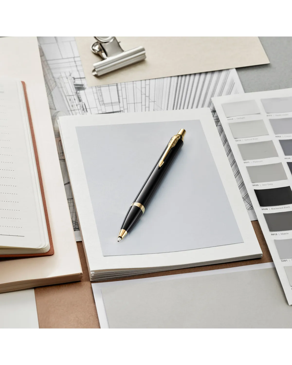 Zestaw Prezentowy Długopis + Pióro Parker IM Czarny GT + Naszyjnik koniczyna (1931666/41)