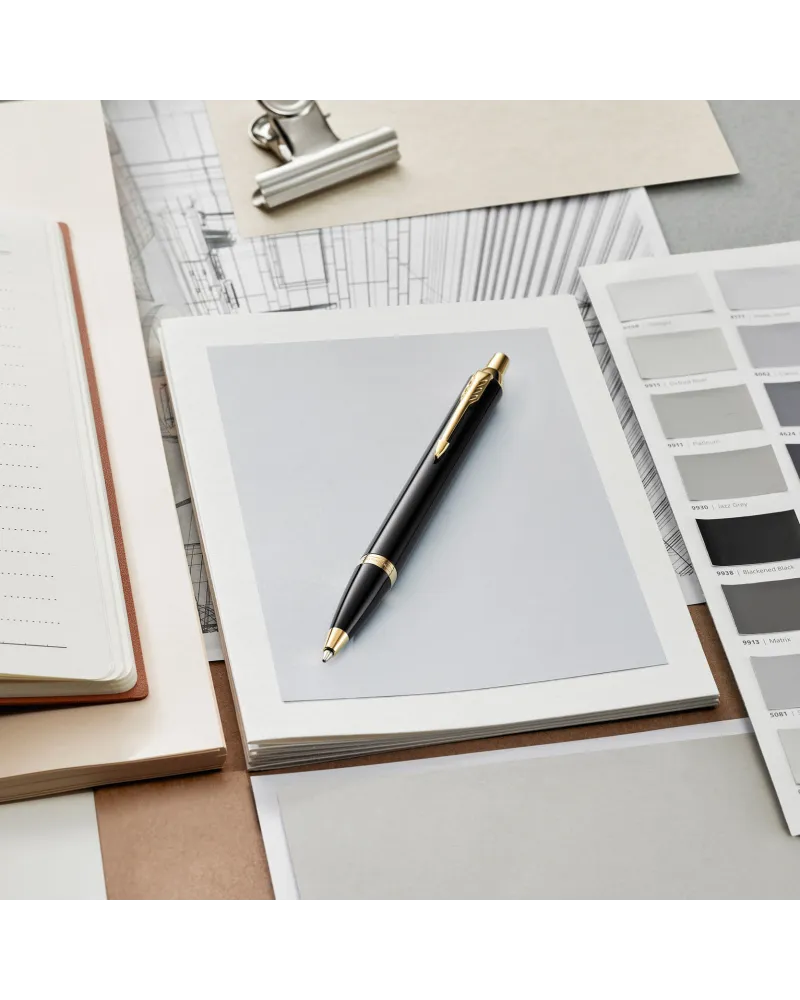 Zestaw Prezentowy Długopis + Pióro Parker IM Czarny GT + Naszyjnik koniczyna (1931666/41)