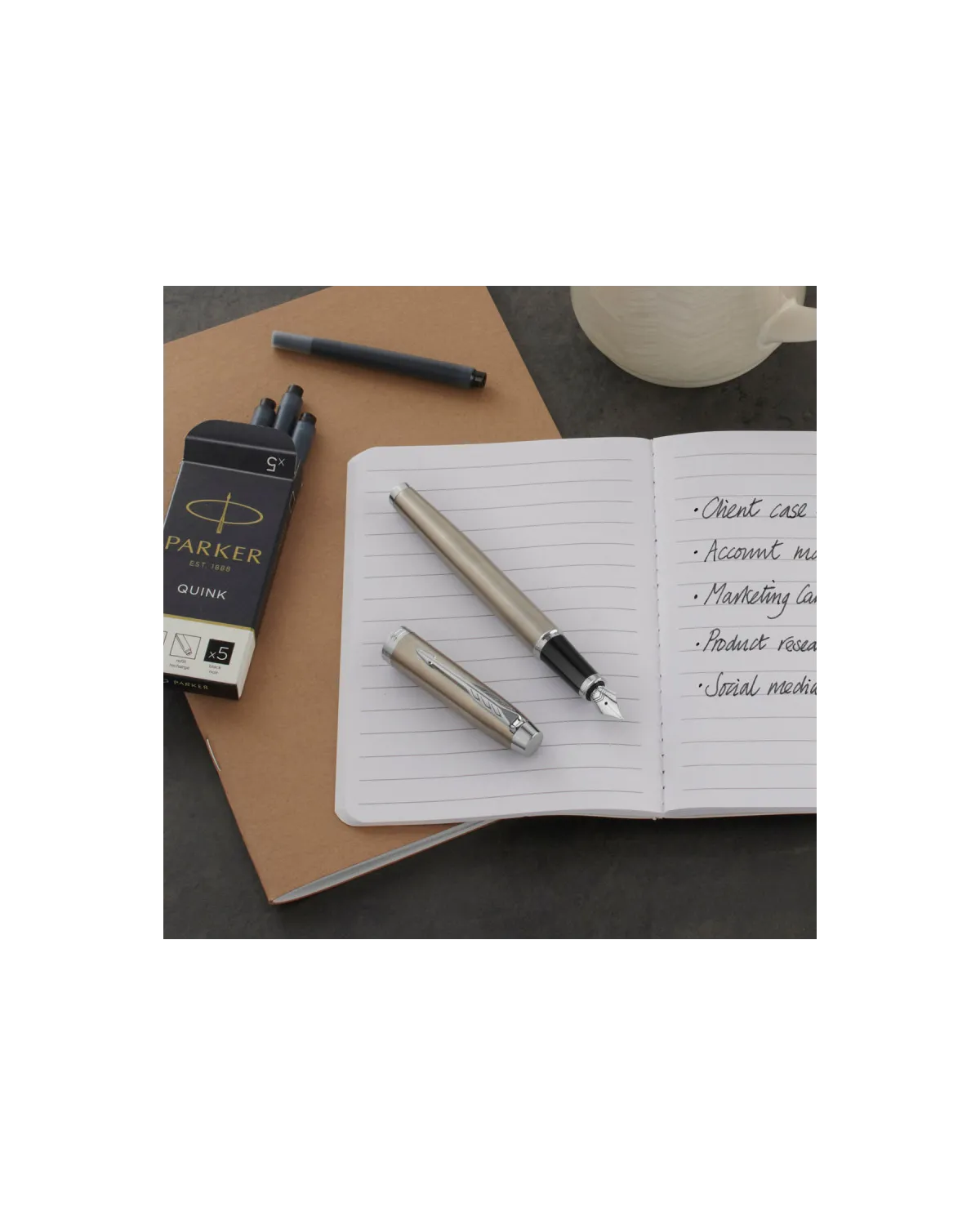 Zestaw Prezentowy Długopis + Pióro Parker IM CT + Naszyjnik skrzydła anioła (2143631/25)