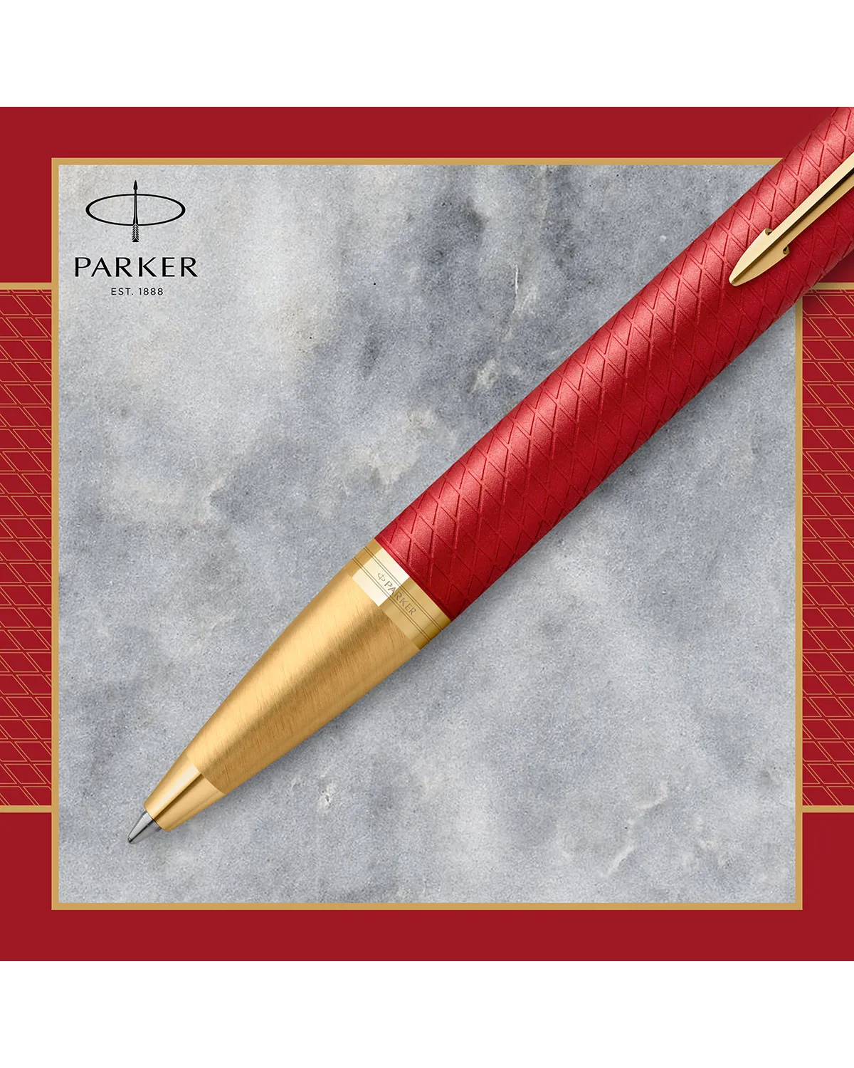 Zestaw Prezentowy Długopis Parker IM Premium Czerwony GT + Bransoleta (2143644/6)