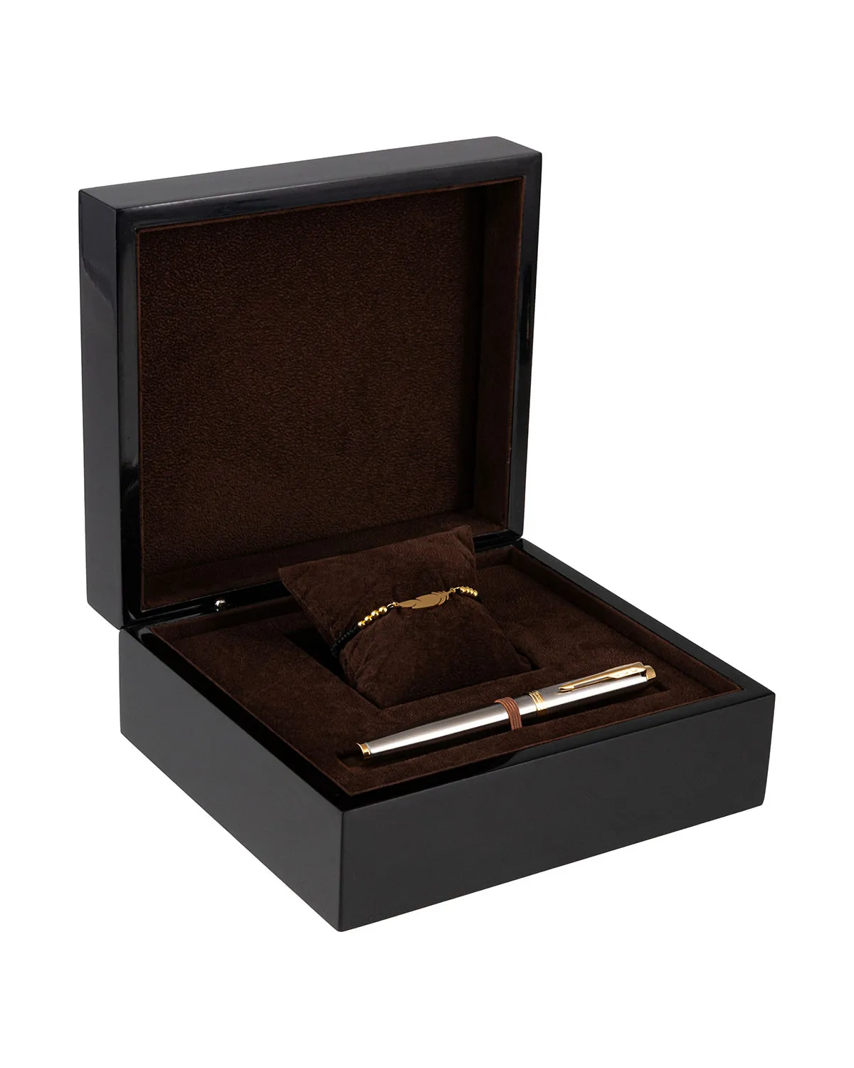 Zestaw Prezentowy Pióro wieczne Parker IM Brushed Metal GT + Bransoleta  (1931649/8)