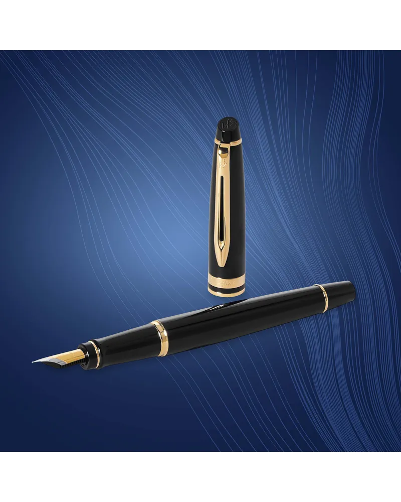 Zestaw Pióro Waterman Expert czarne GT z grawerem