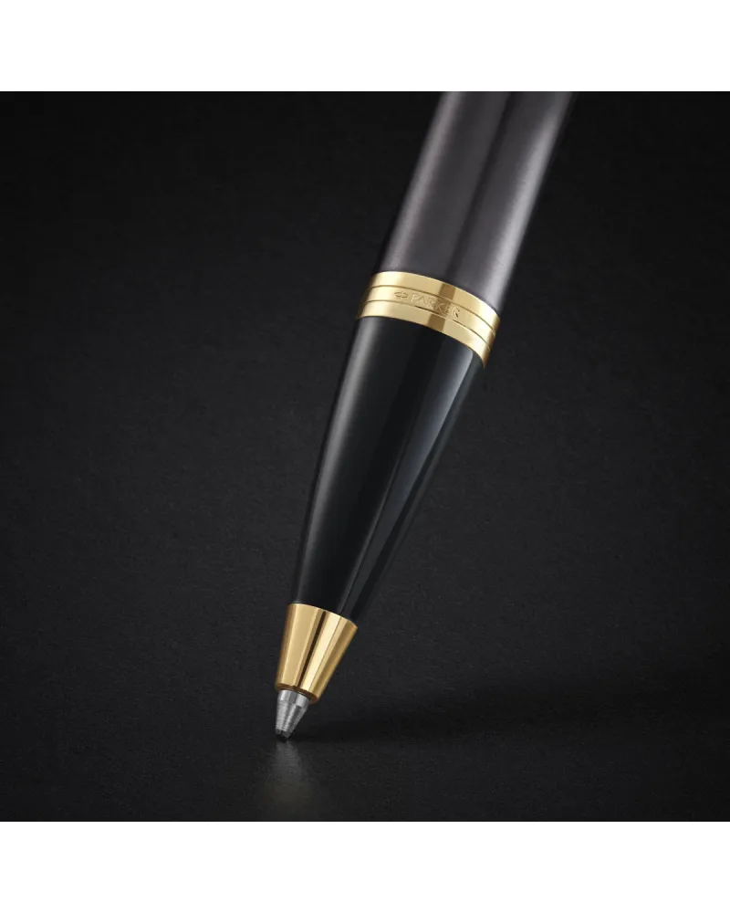 Zestaw Długopis Parker + Pióro IM Grey GT w Pudełku z Grawerem (2214613/3)