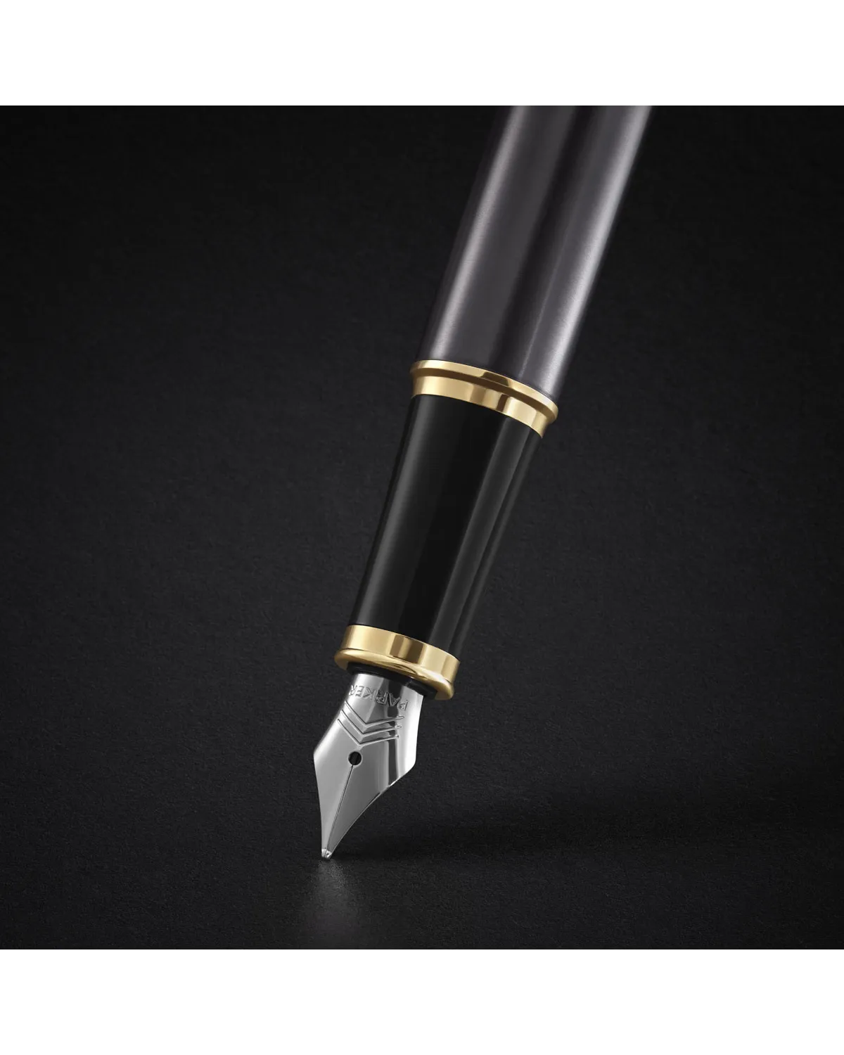 Zestaw Długopis Parker + Pióro IM Grey GT w Pudełku z Grawerem (2214613/3)