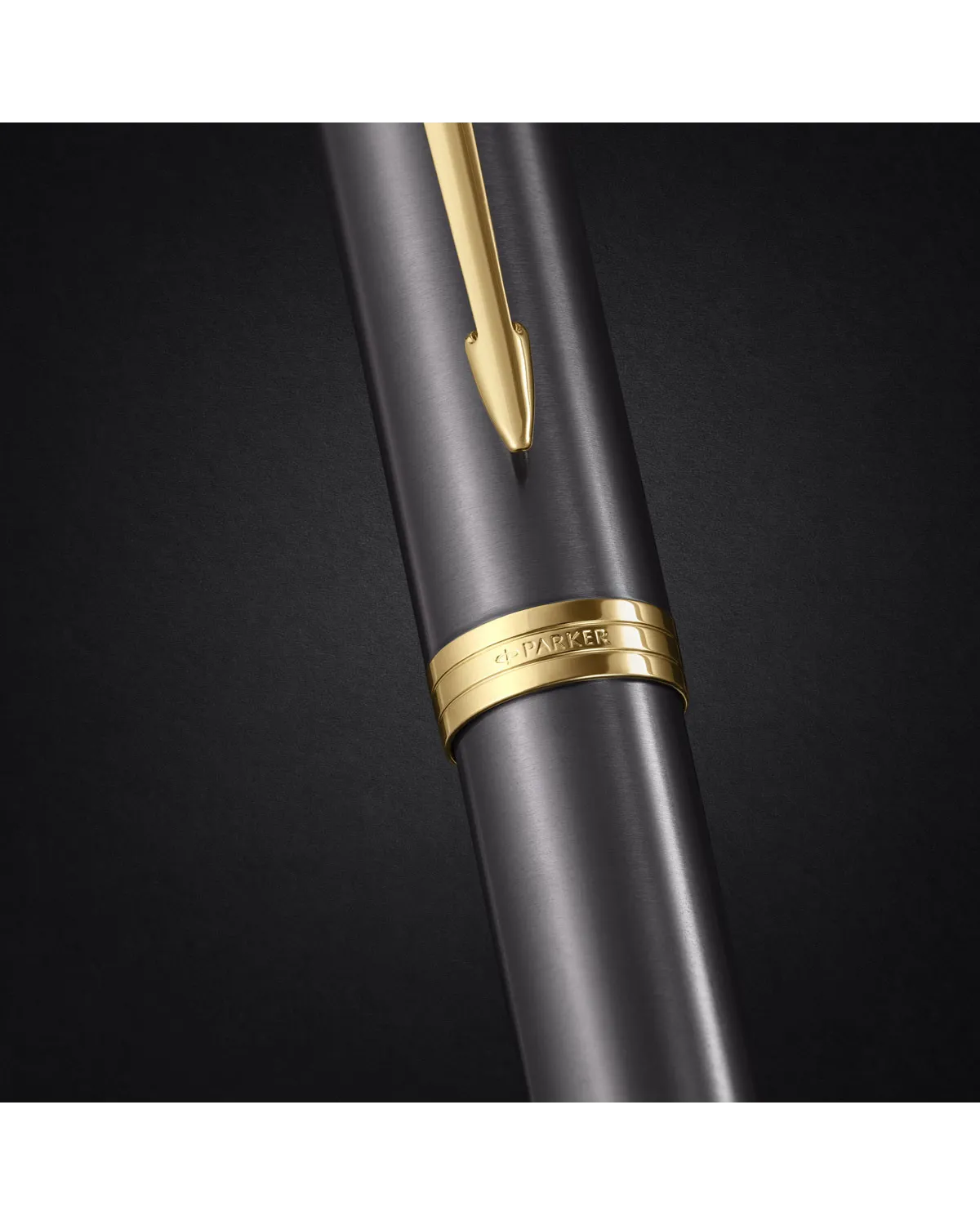 Zestaw Długopis Parker + Pióro IM Grey GT w Pudełku z Grawerem (2214613/3)