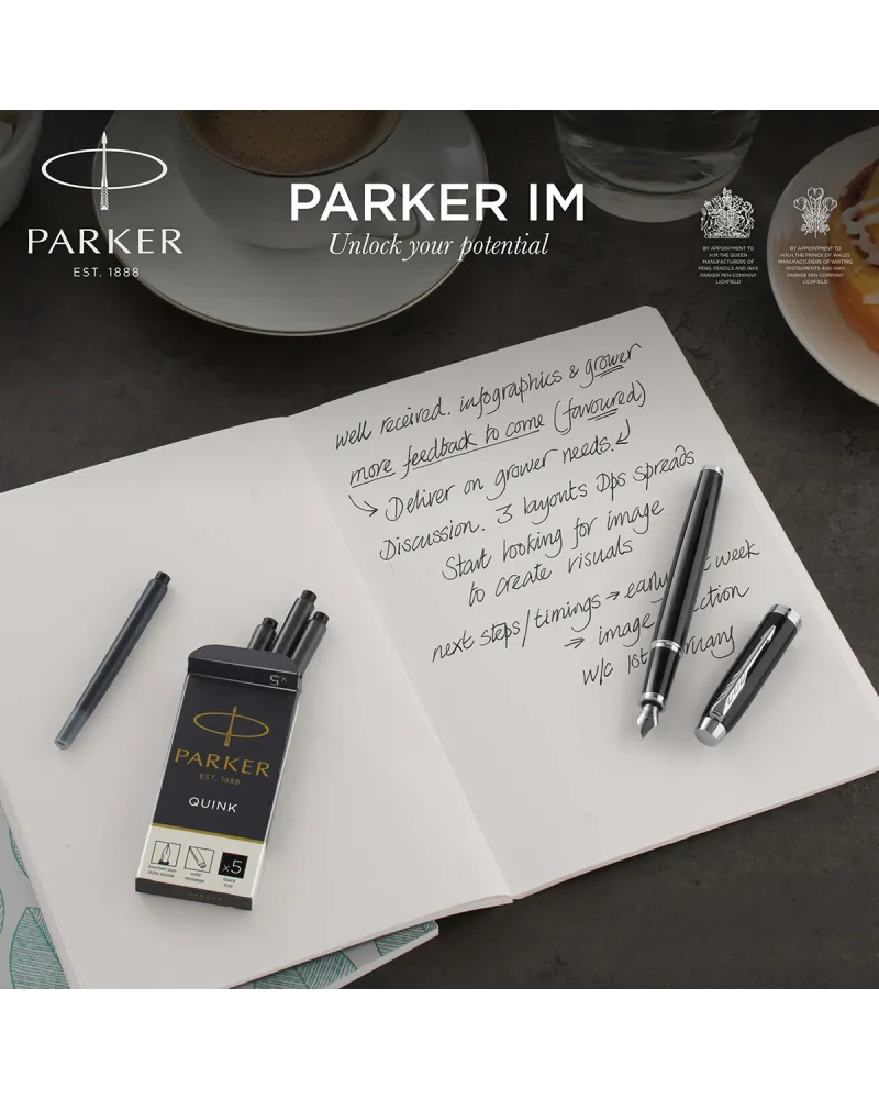 Zestaw Długopis Parker IM Czarny CT + Zegarek Daniel Wellington (1931665/4)